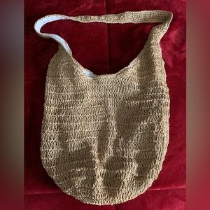 Straw hobo bag